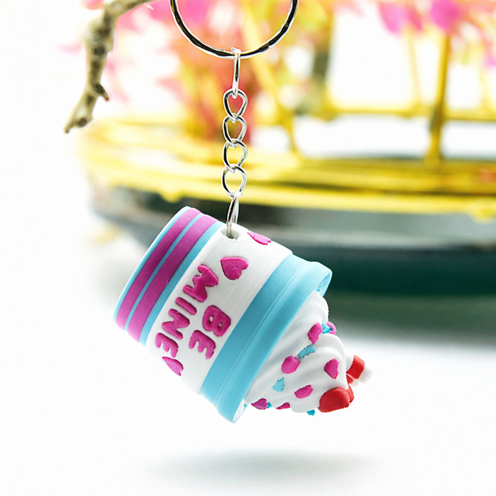 Sevimli Dondurma Anahtarlık - Renkli ve Eğlenceli