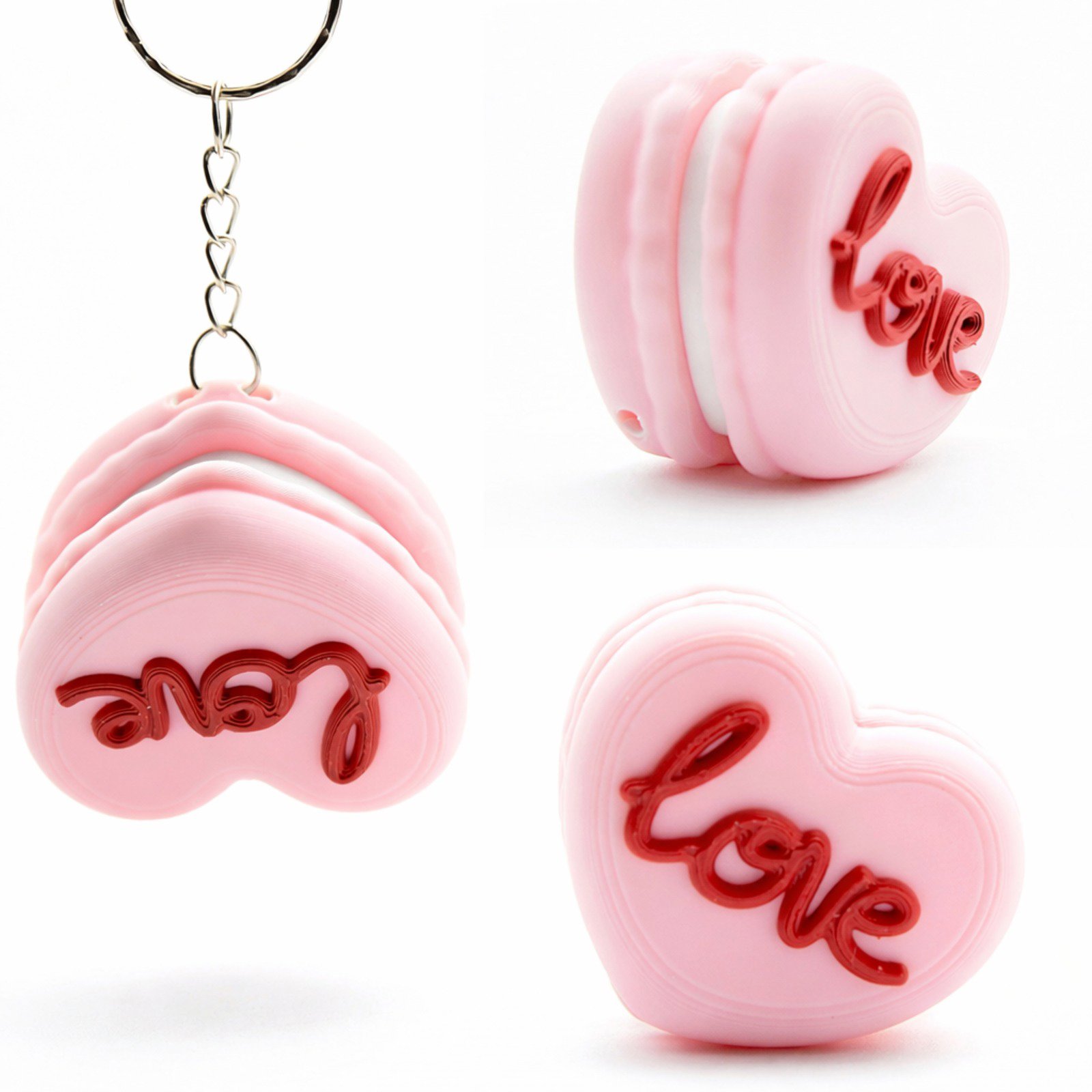 Sevimli Kalp Şeklinde Anahtarlık - Aşk Temalı