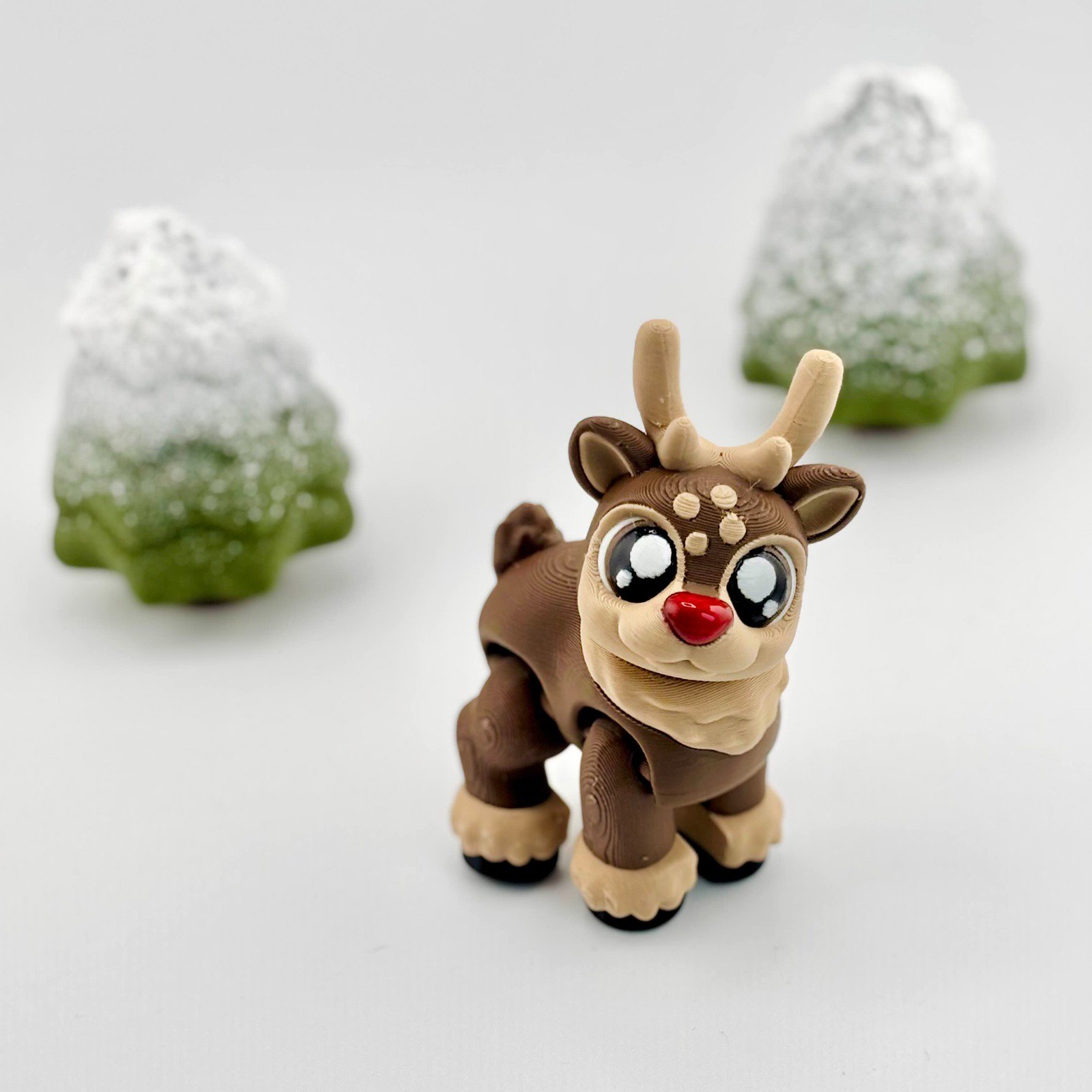 Sevimli Kış Geyiği Mini Figürü - Özel Tasarım