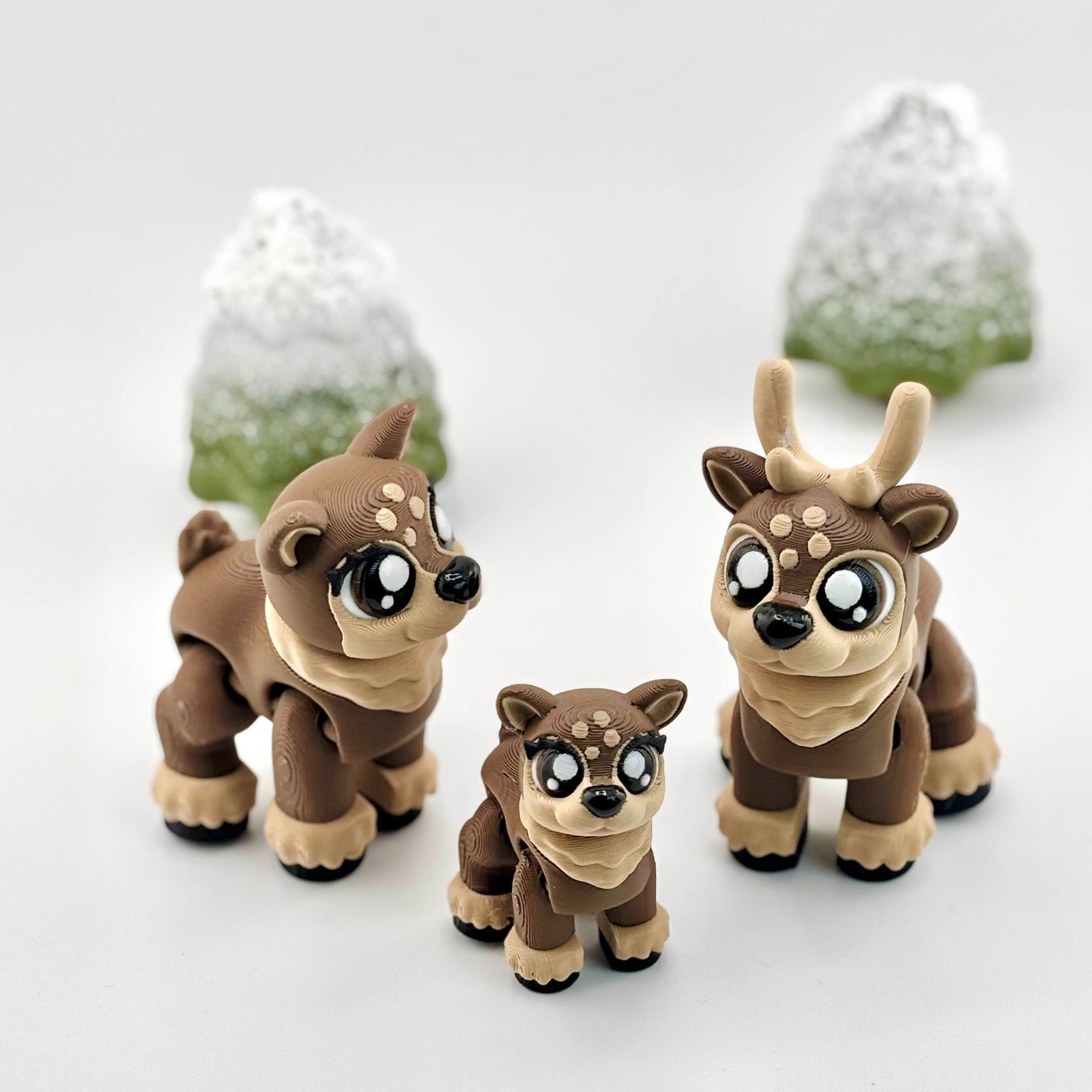 Sevimli Kış Geyiği Mini Figürü - Özel Tasarım
