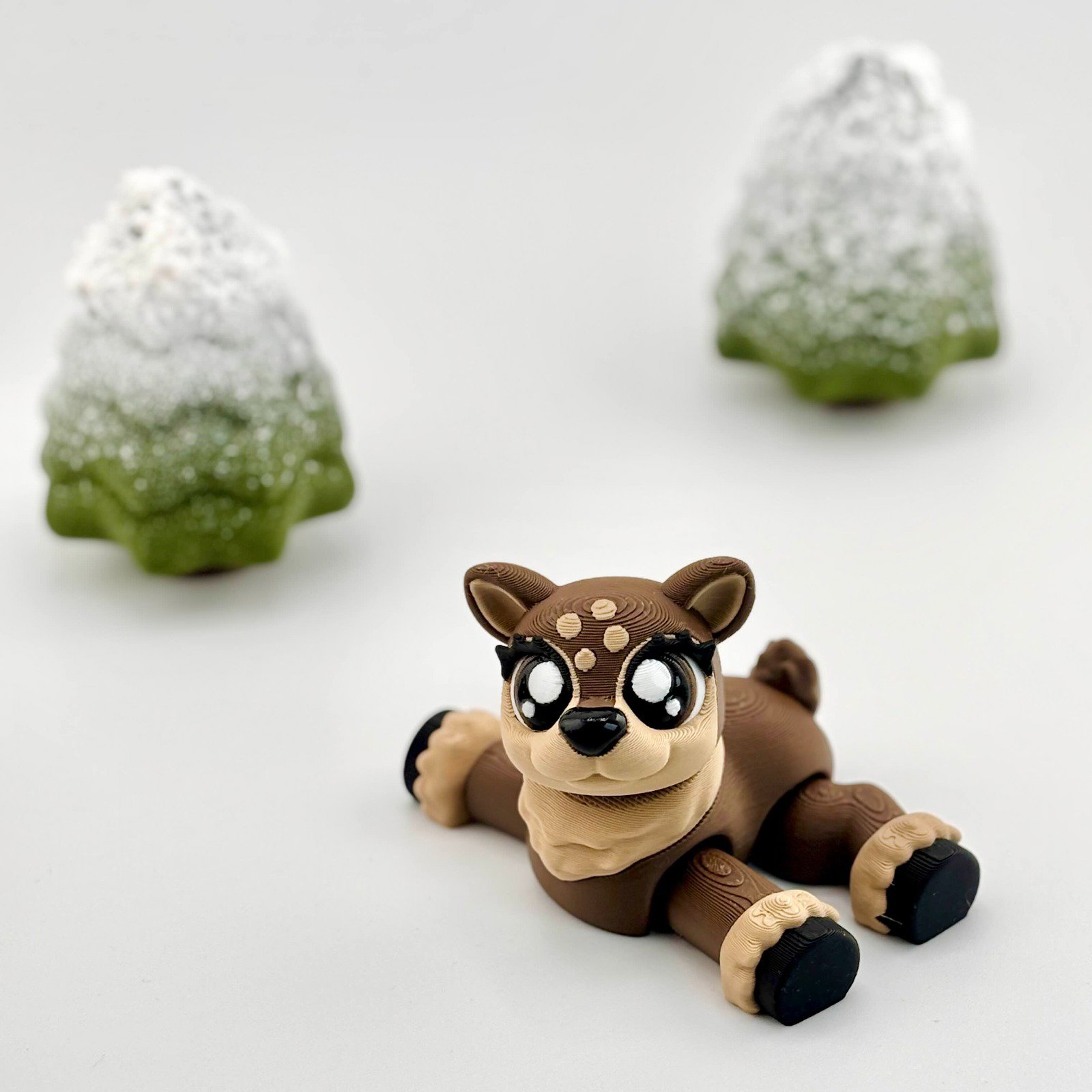 Sevimli Kış Geyiği Mini Figürü - Özel Tasarım