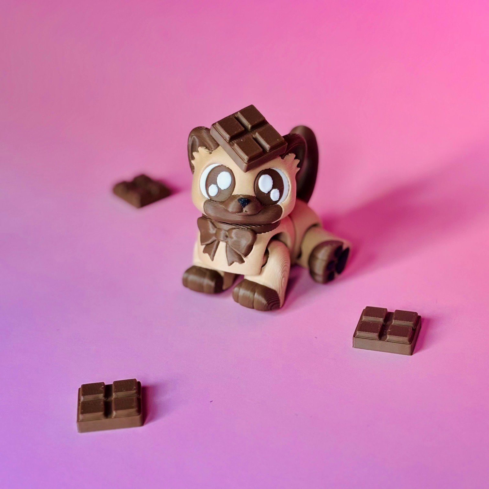 Büyüleyici Pastel Kedi Figürü - Sevimli ve Renkli