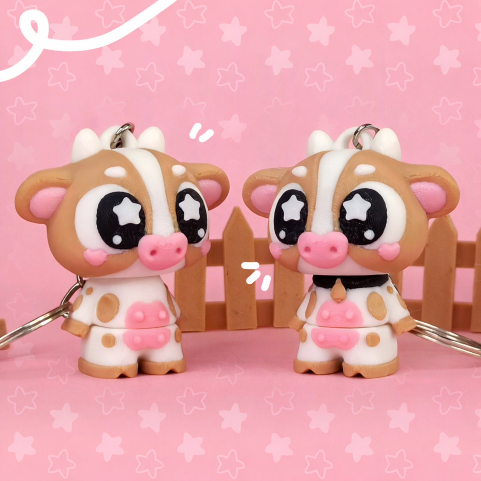 Sevimli Yıldız Gözlü İnek Anahtarlık 